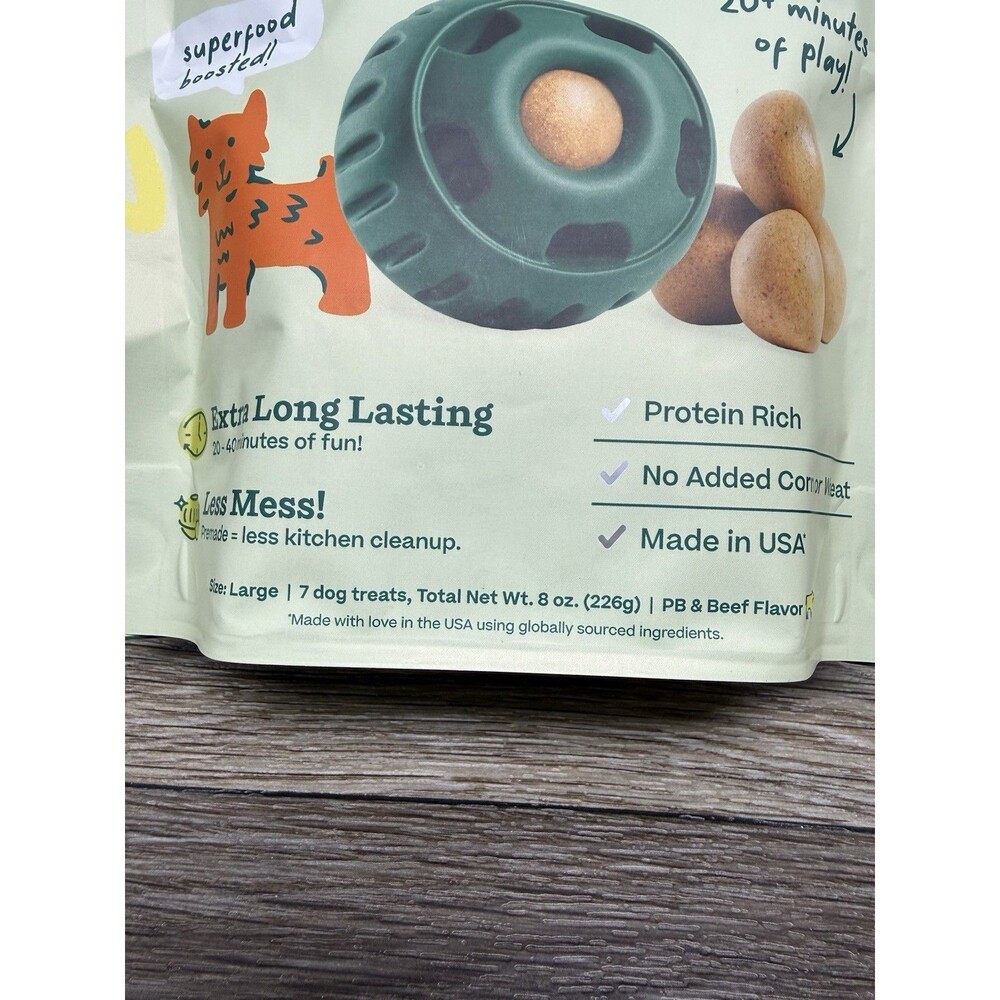 2 Packs Woof Pupsicle Refill Pops - Low-Mess Dog Snack Peanut Butter & Beef Lg - Picture 8 of 10